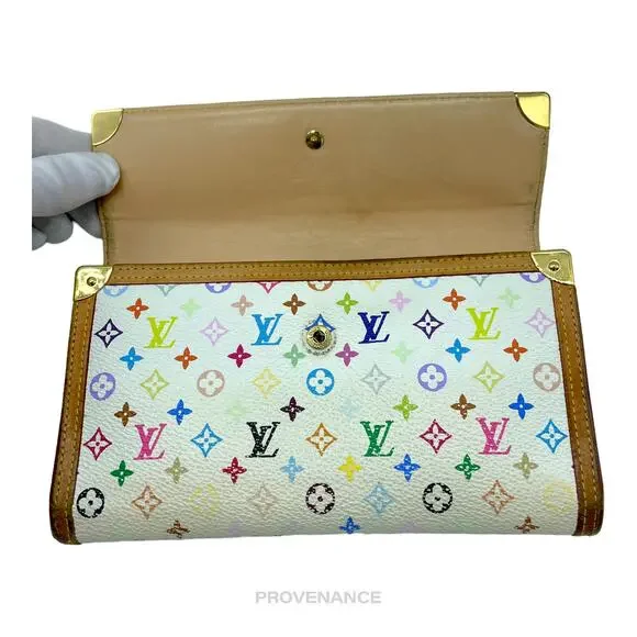🔴 Louis Vuitton International Wallet - Monogram Multicolore White - Picture 7 of 11